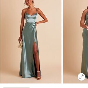 Birdy Grey Jay Dress Satin Sea Glass